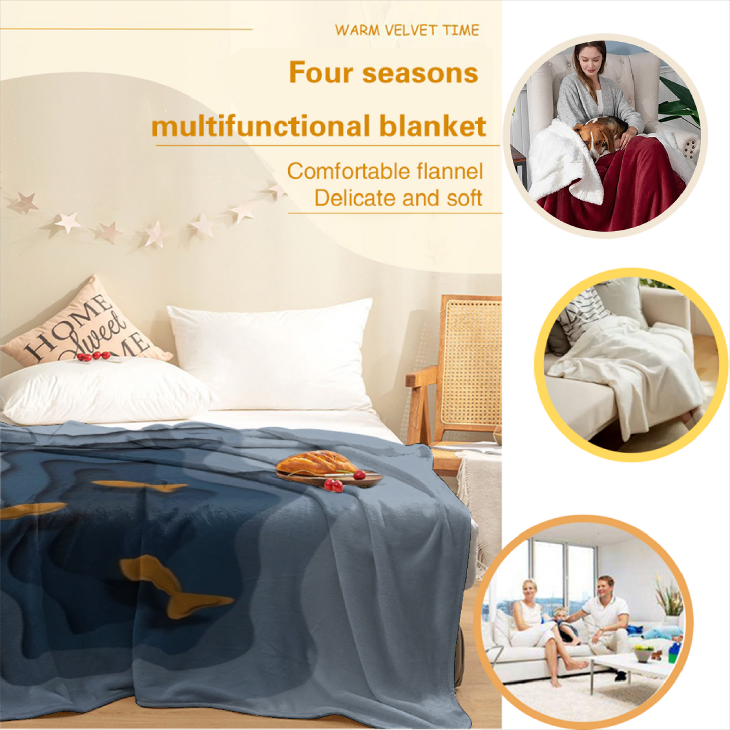 Contemporary Pattern Throw Blanket ¨C Colorful Modern Printed Cozy Blanket