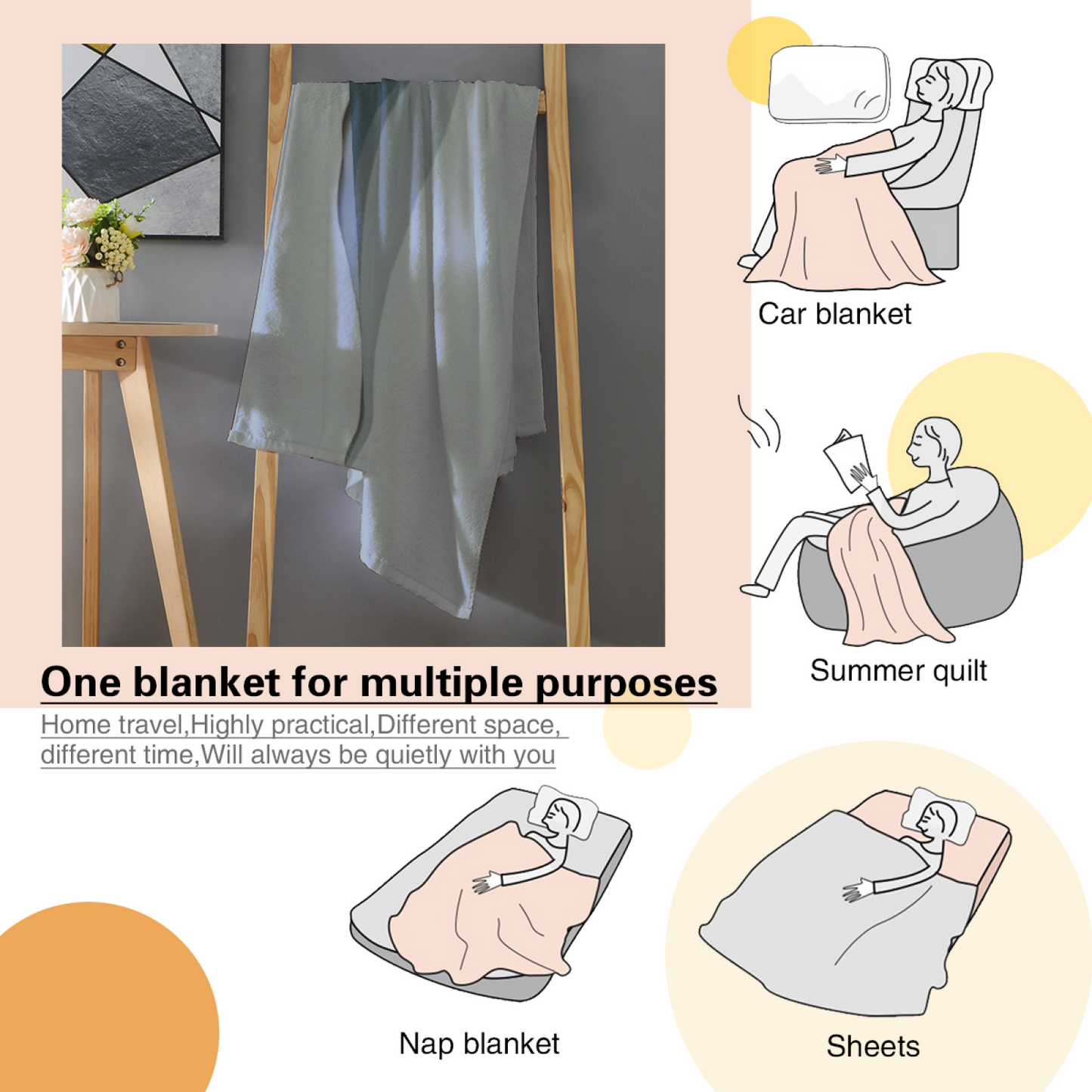 Contemporary Pattern Throw Blanket ¨C Colorful Modern Printed Cozy Blanket