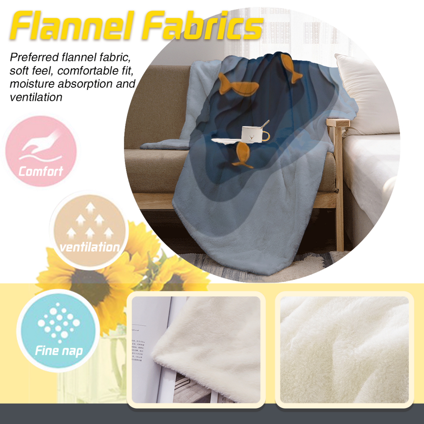 Contemporary Pattern Throw Blanket ¨C Colorful Modern Printed Cozy Blanket