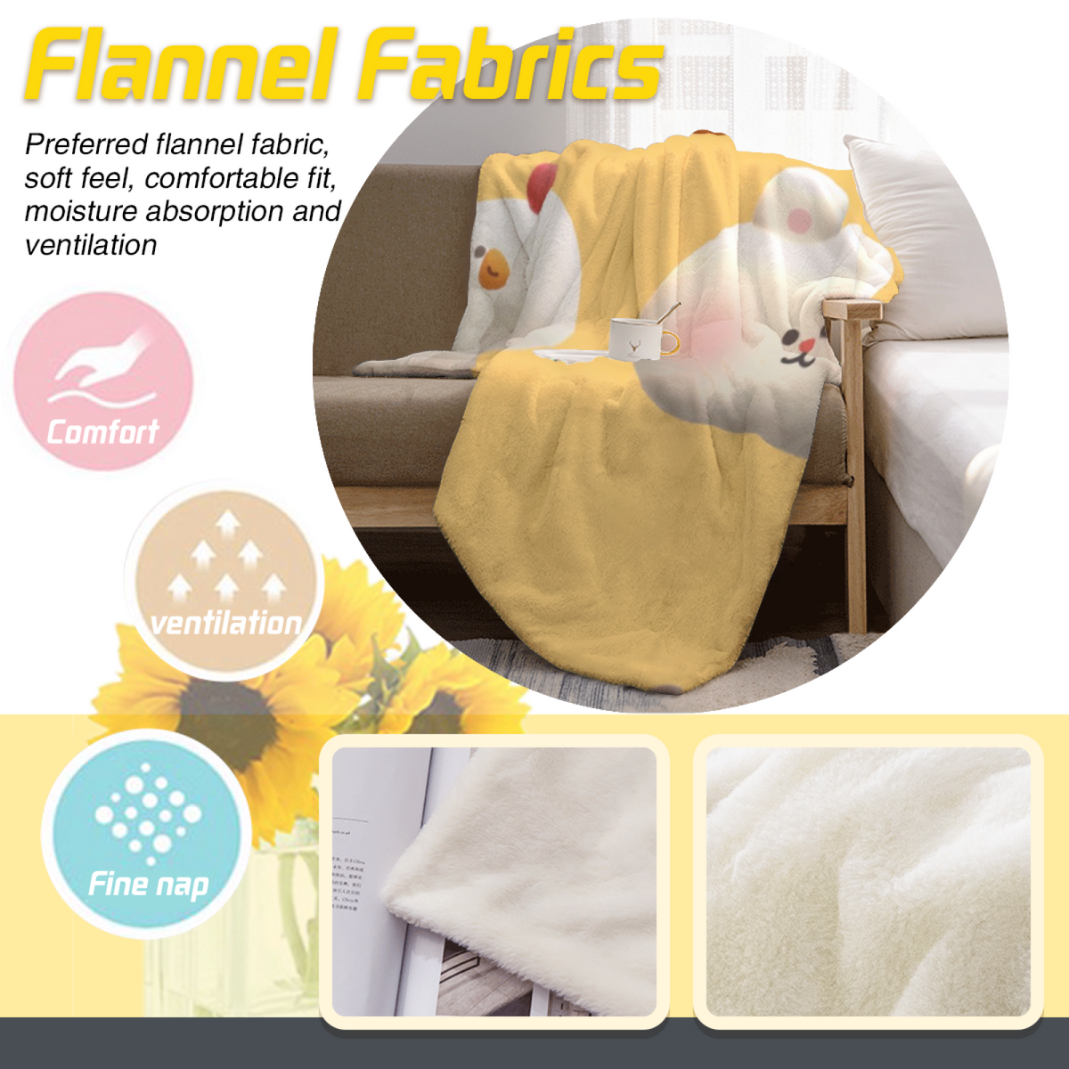 Pastel Multicolor Lagoon Vista Plush Flannel Throw