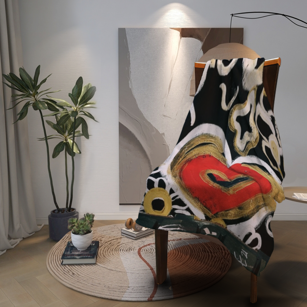 Desert Thicket Lightweight Flannel Throw in Rich Multicolor
