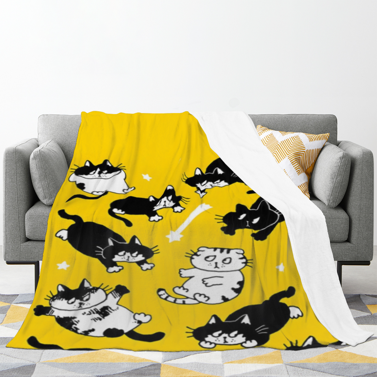 Rich Multicolor Dewdrop Flora Lightweight Flannel Throw ¨C Contemporary Pattern