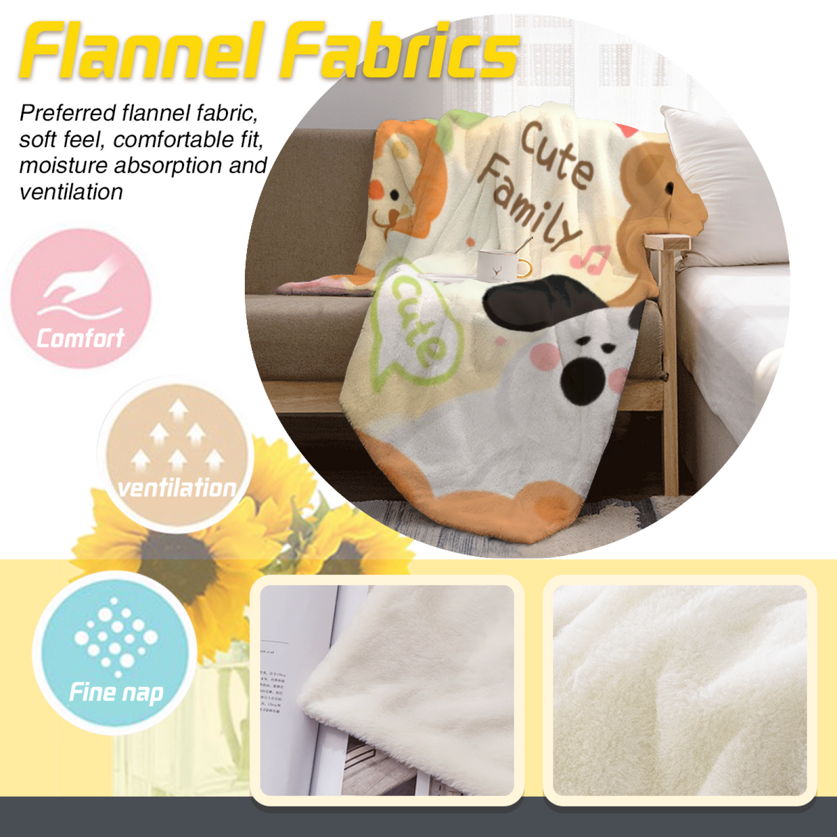 Lagoon Lantern Home Accent Soft Flannel Blanket ¨C Pastel Multicolor