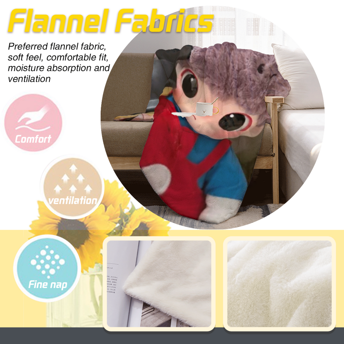 Frosted Vista Expressive Print Cozy Flannel Bed Blanket in Dusty Lilac