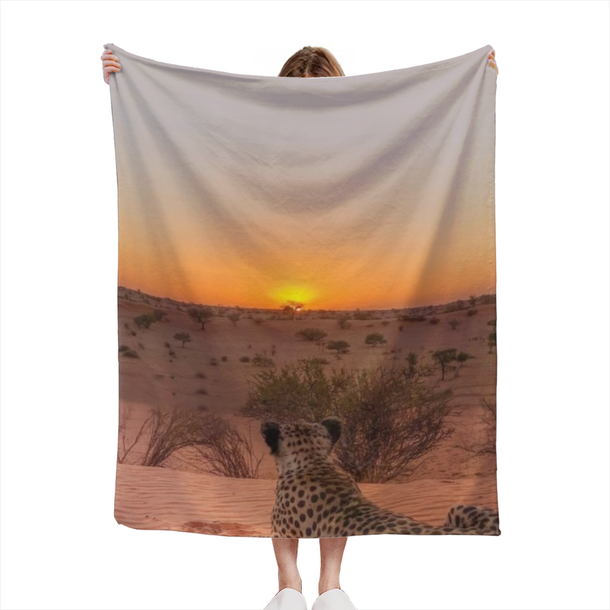Pebble Trail Earthy Multicolor Art Soft Flannel Blanket