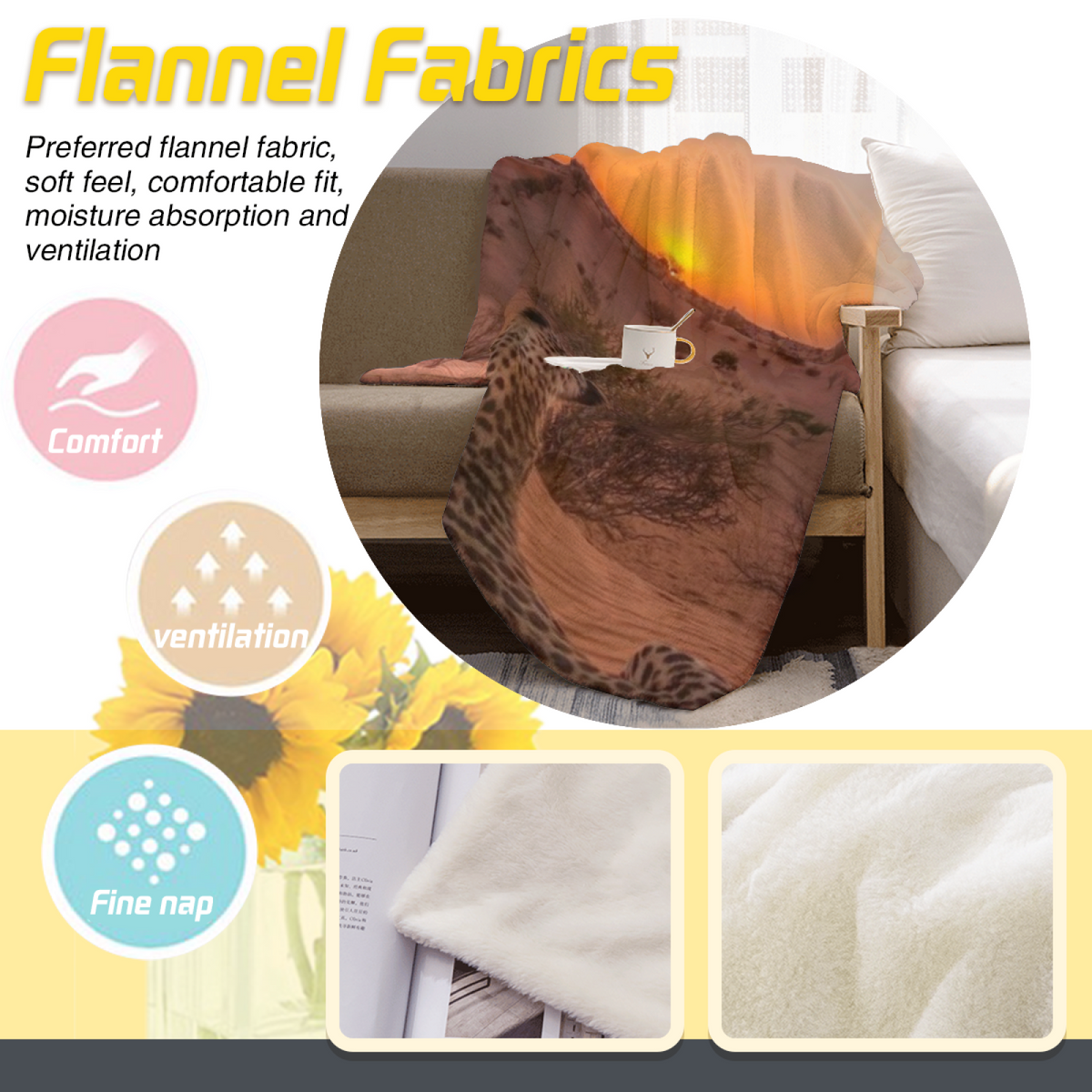 Pebble Trail Earthy Multicolor Art Soft Flannel Blanket