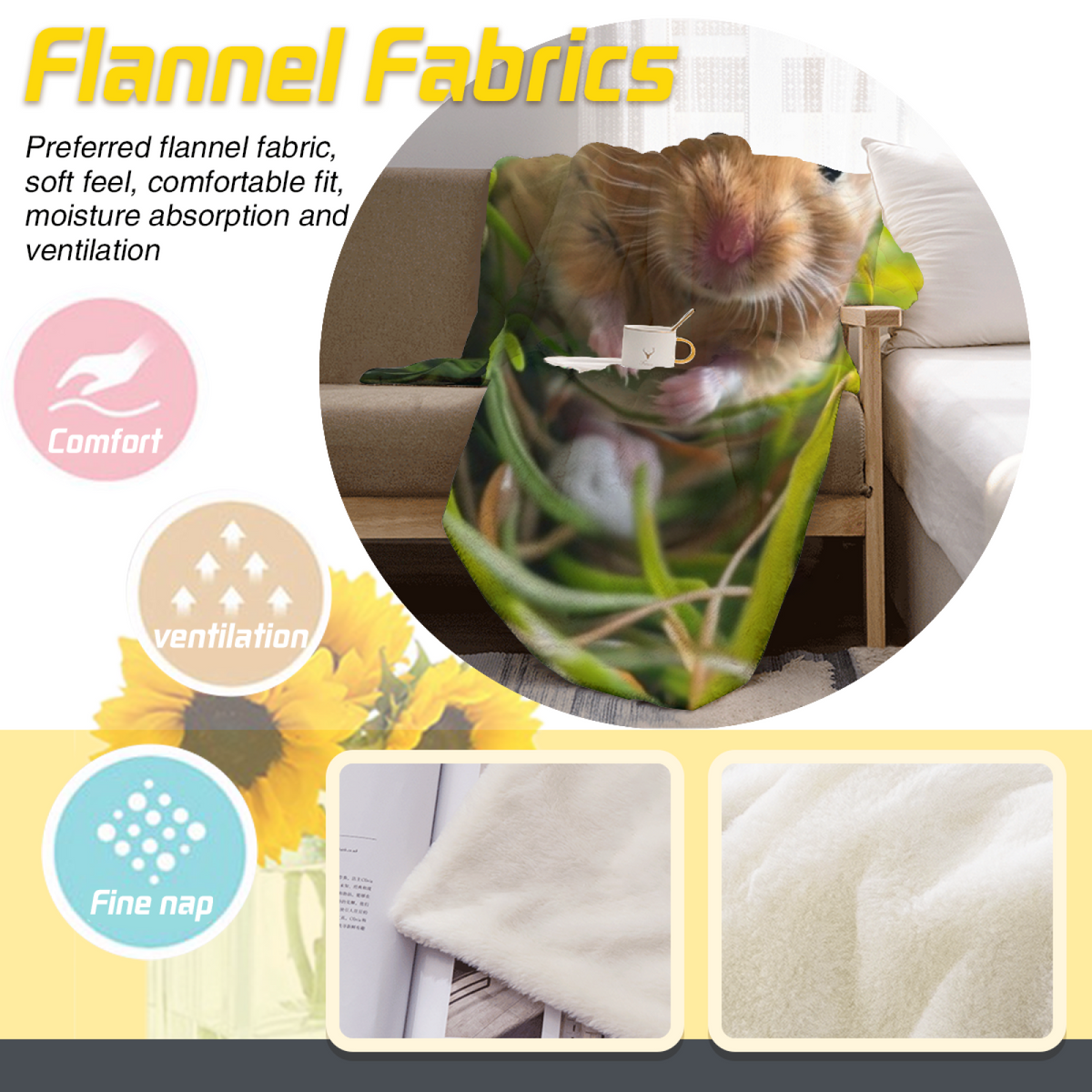 Burnished & Lantern Playful Graphic Plush Flannel Throw