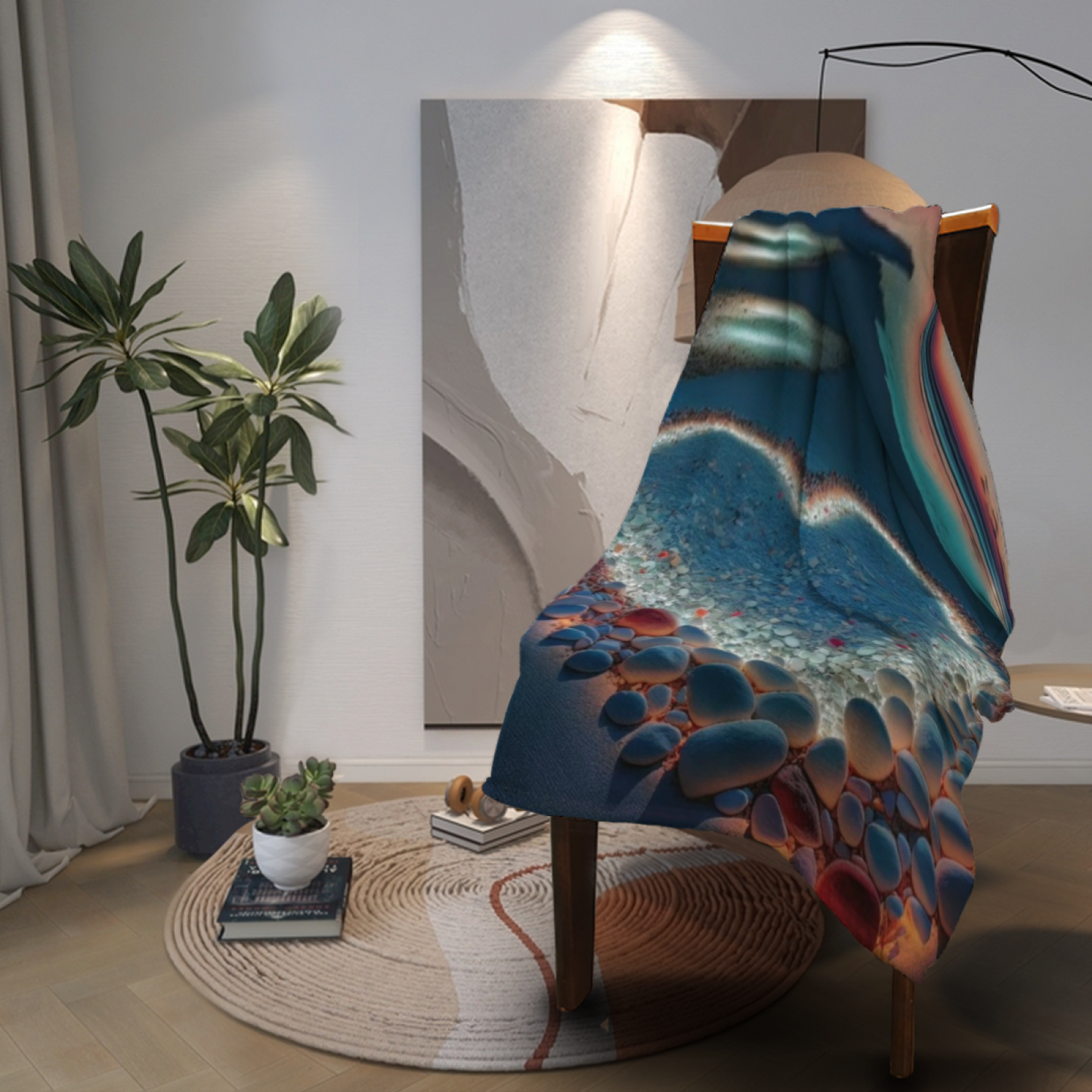 Colorful Abstract Design Throw Blanket ¨C Modern Printed Cozy Home Blanket