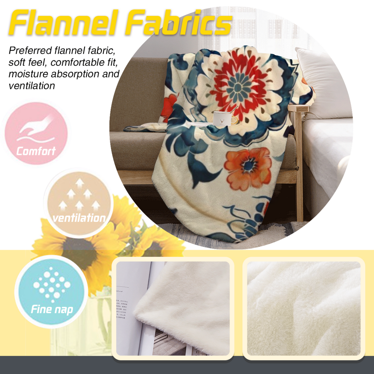 Aurora Mosaic Rich Multicolor Art Decorative Flannel Blanket