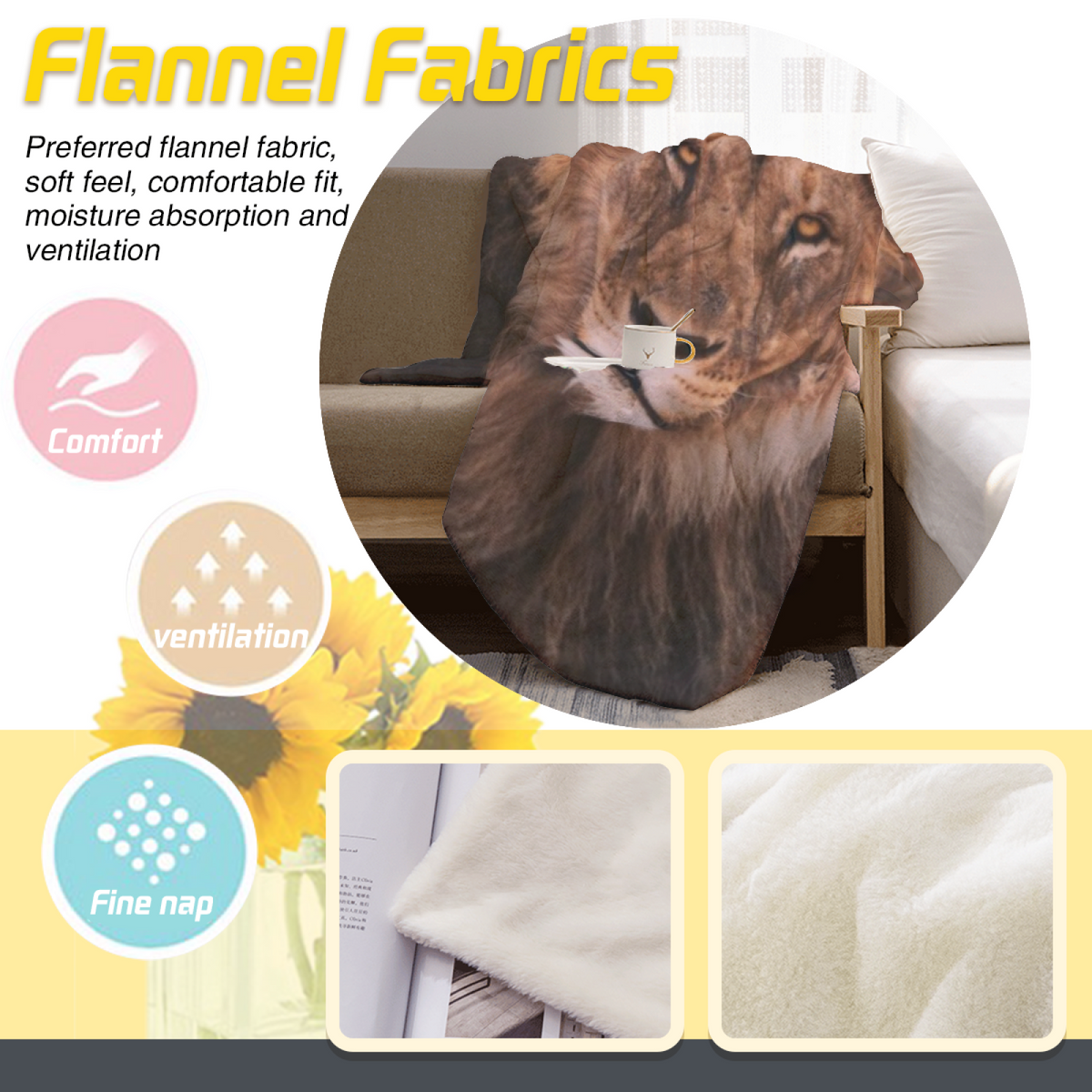 Breezy Sprout Soft Flannel Blanket in Dusty Lilac
