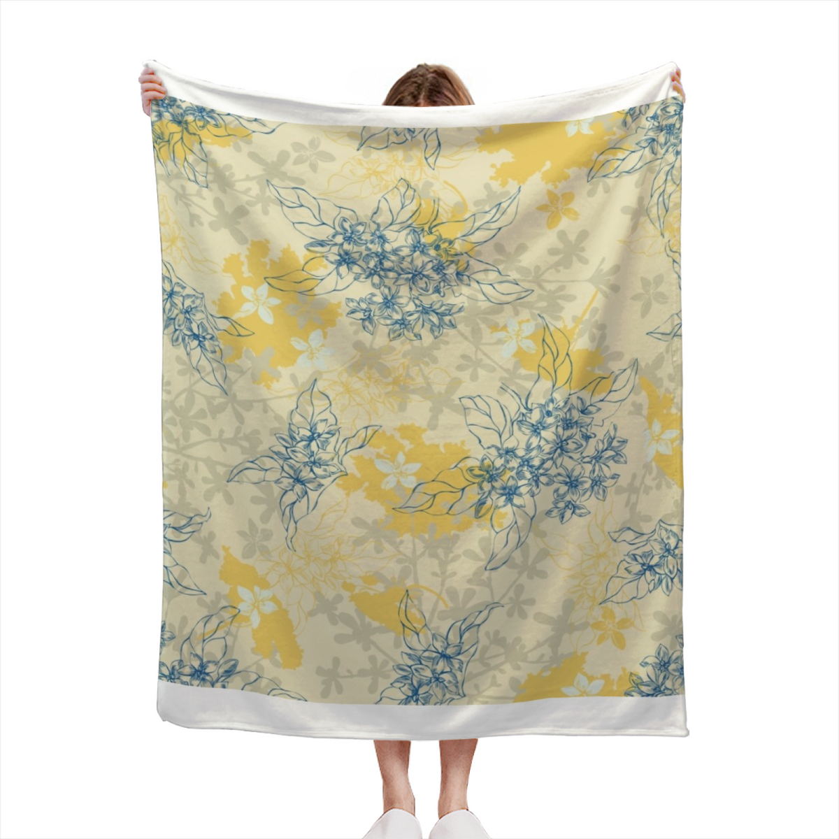 Flannel Throw Blanket with Desert Mosaic Cozy Cottage Artwork