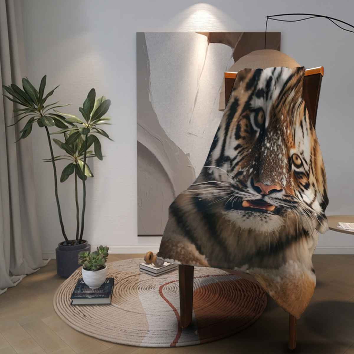Soft Minimalist Plush Flannel Throw ¨C Breezy Tapestry Collection