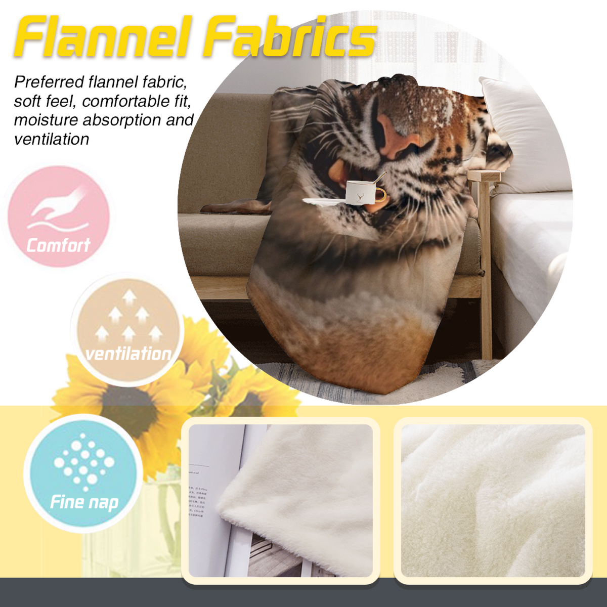 Soft Minimalist Plush Flannel Throw ¨C Breezy Tapestry Collection