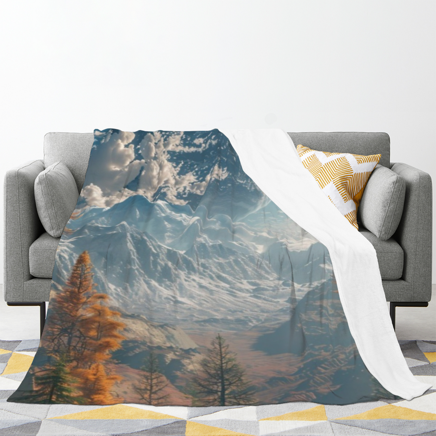 Colorful Abstract Art Throw Blanket ¨C Contemporary Printed Cozy Home Blanket