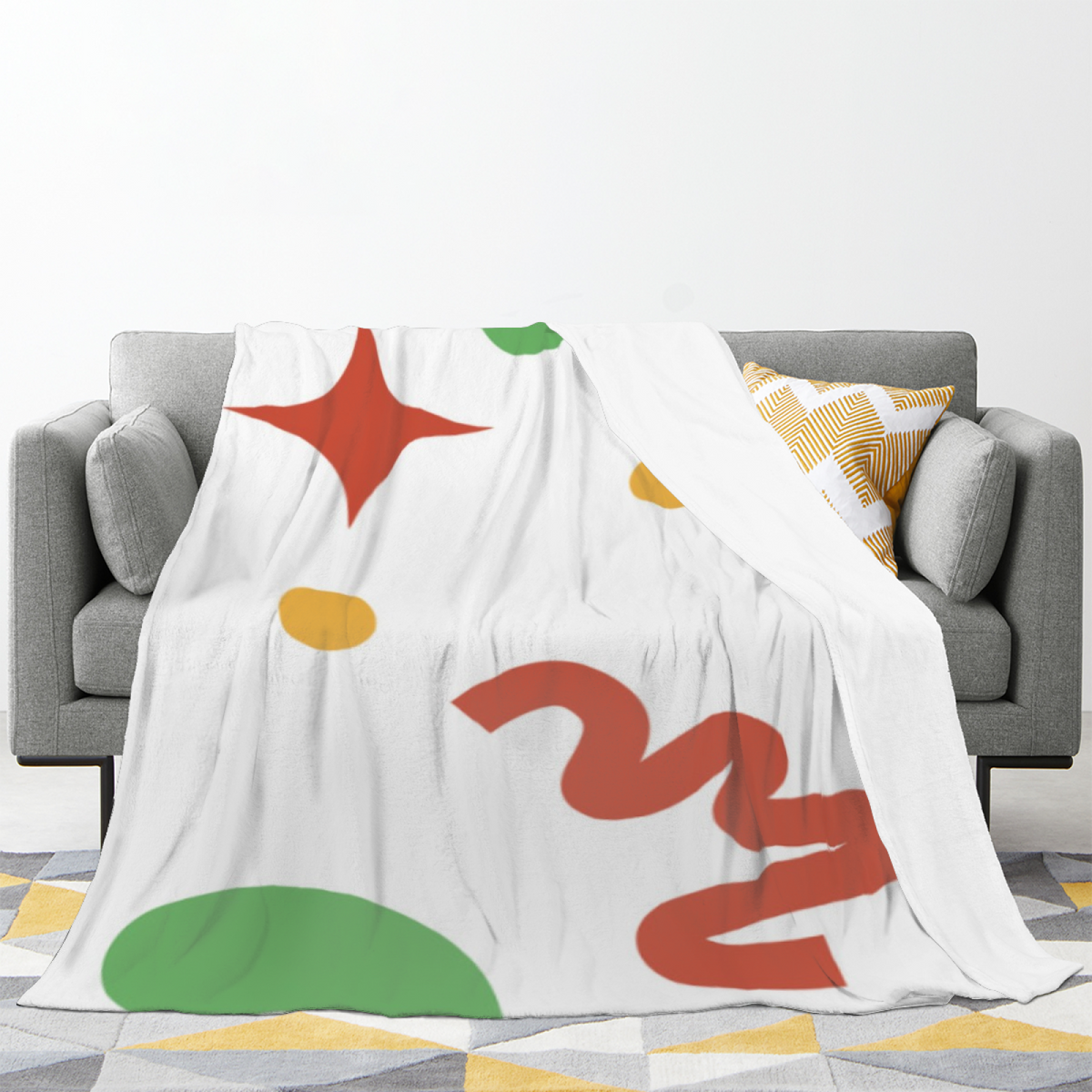 Gallery Color Block All-Season Flannel Blanket
