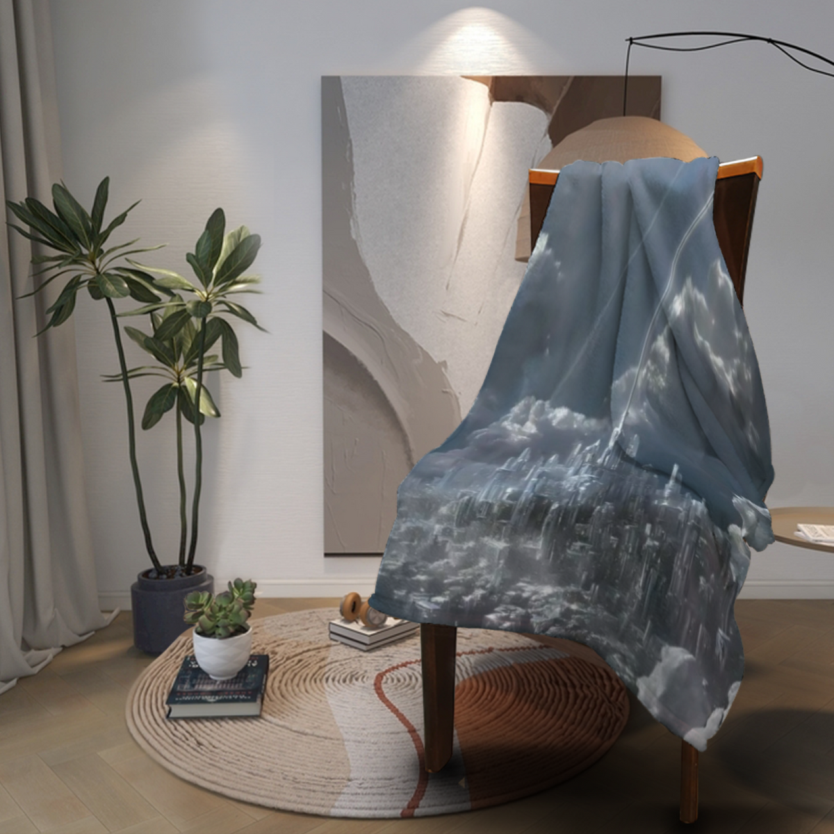 Burnished & Solstice Playful Graphic All-Season Flannel Blanket