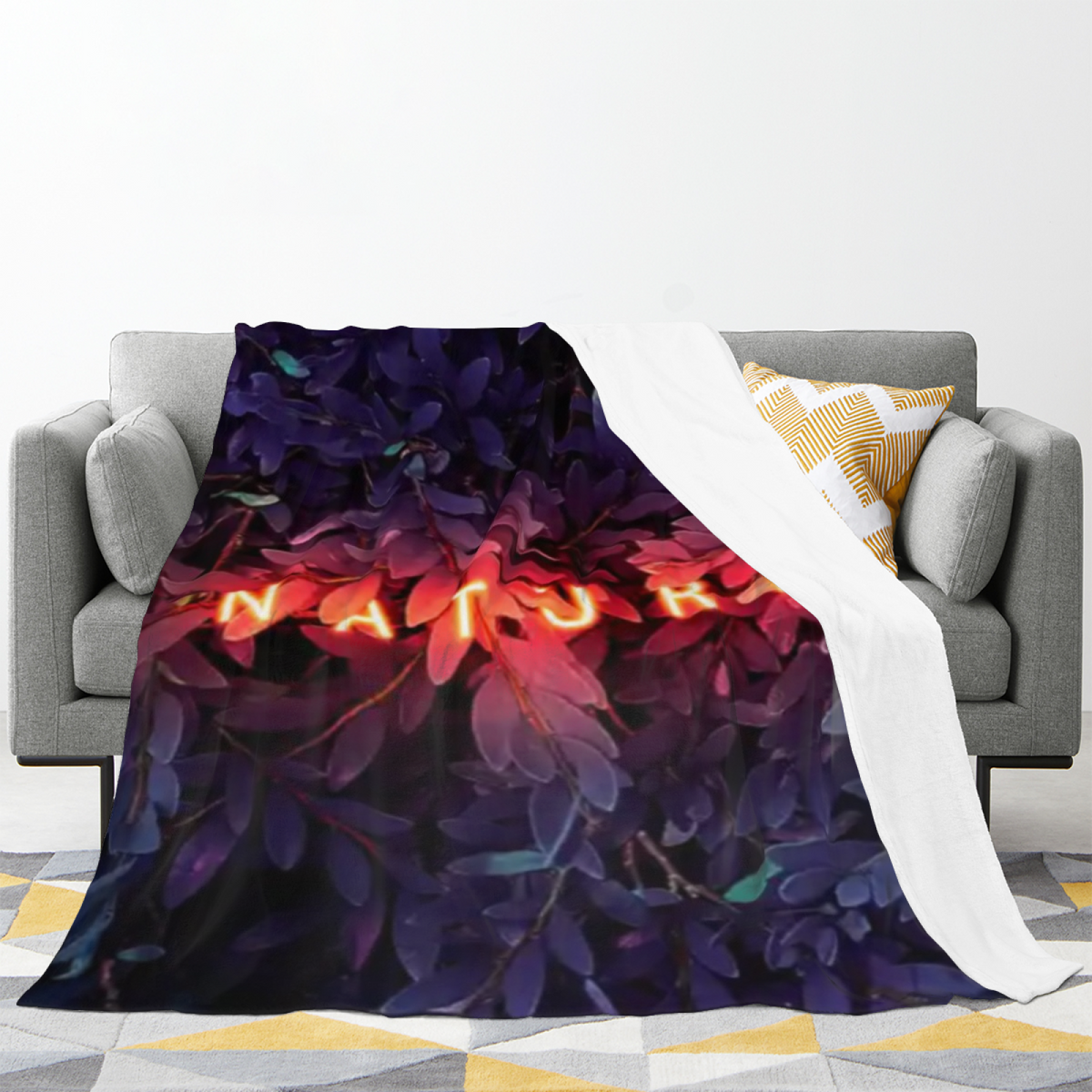 Earthy Neutral Lagoon Prism Soft Flannel Blanket ¨C Contemporary Pattern
