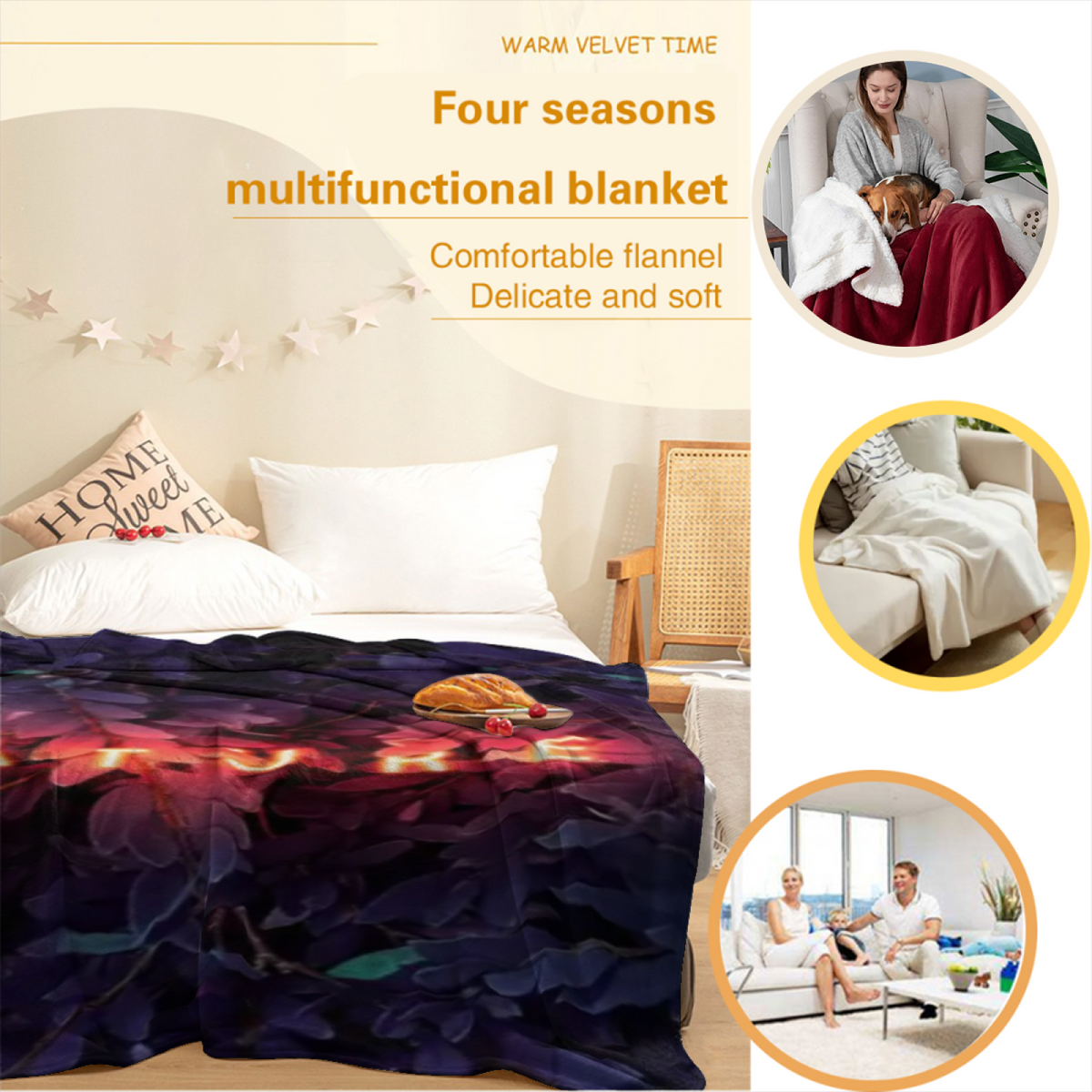 Earthy Neutral Lagoon Prism Soft Flannel Blanket ¨C Contemporary Pattern
