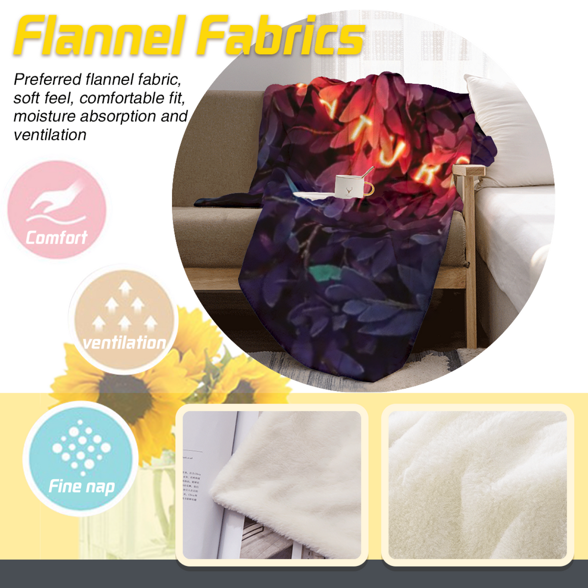 Earthy Neutral Lagoon Prism Soft Flannel Blanket ¨C Contemporary Pattern