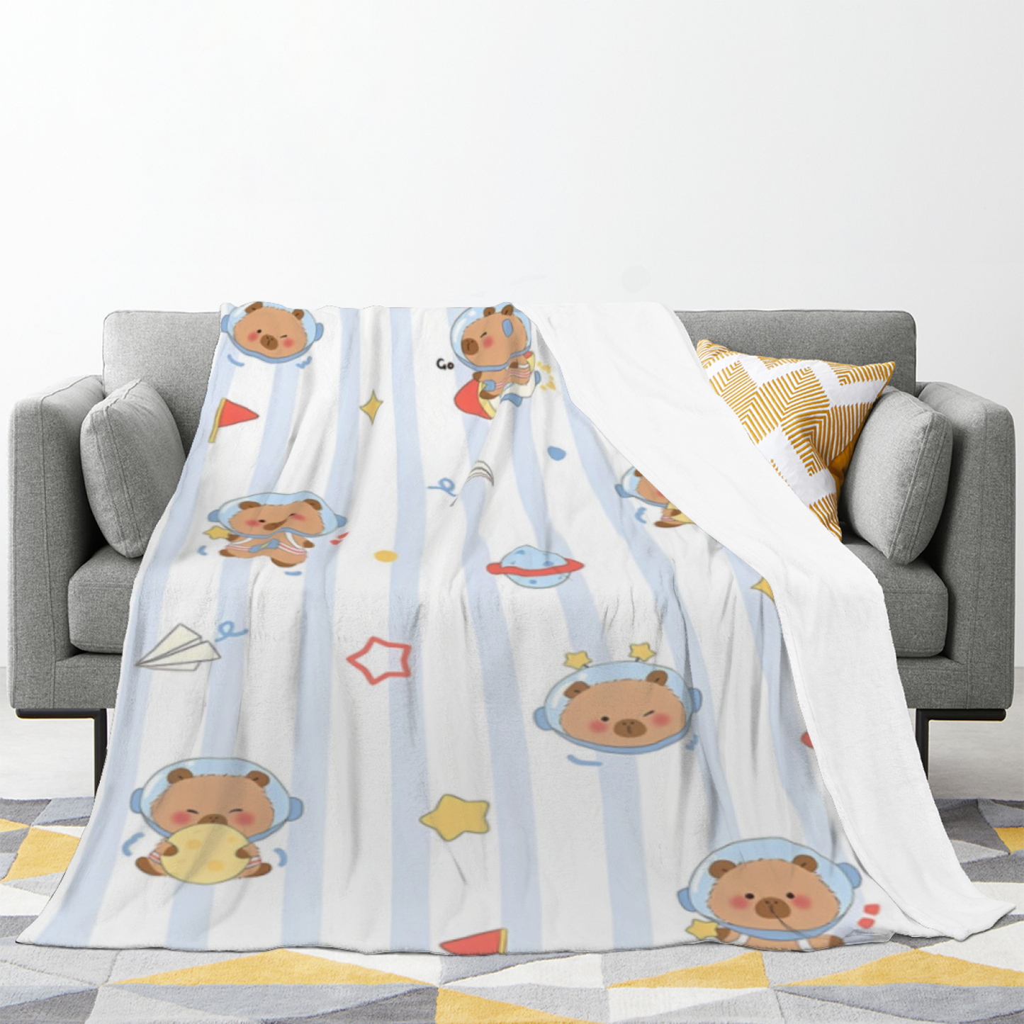 Colorful Decorative Art Throw Blanket ¨C Modern Artistic Cozy Home Blanket