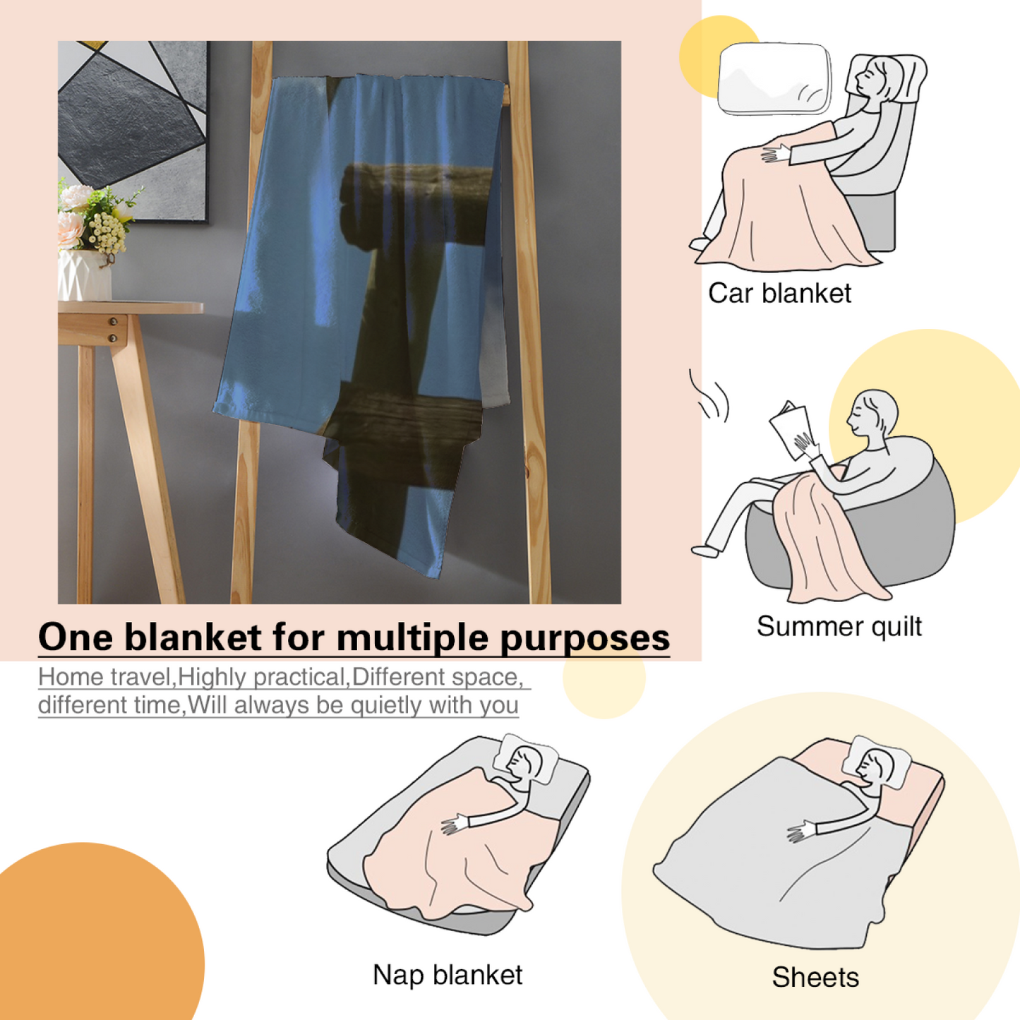 Contemporary Artistic Throw Blanket ¨C Modern Graphic Printed Cozy Blanket