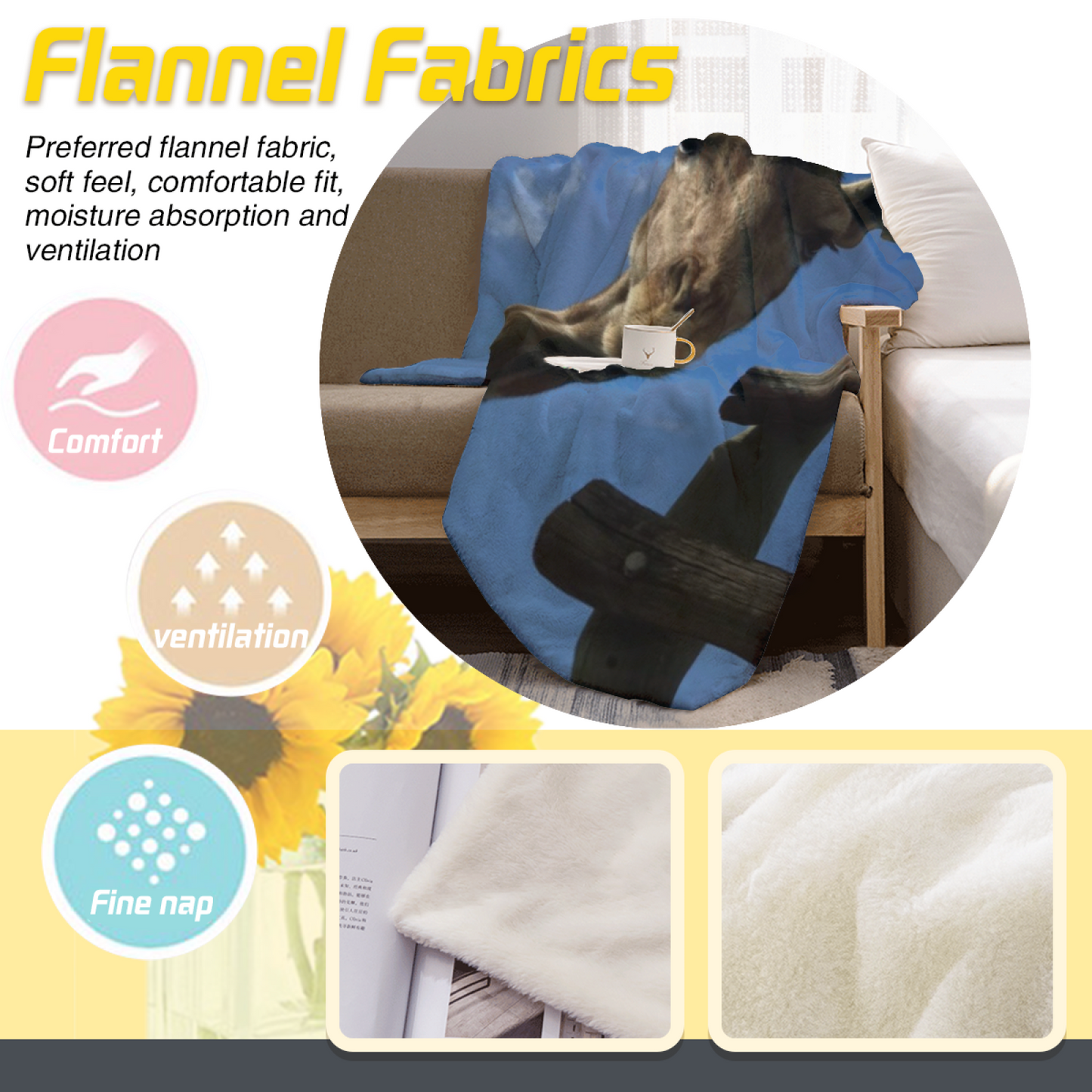 Contemporary Artistic Throw Blanket ¨C Modern Graphic Printed Cozy Blanket