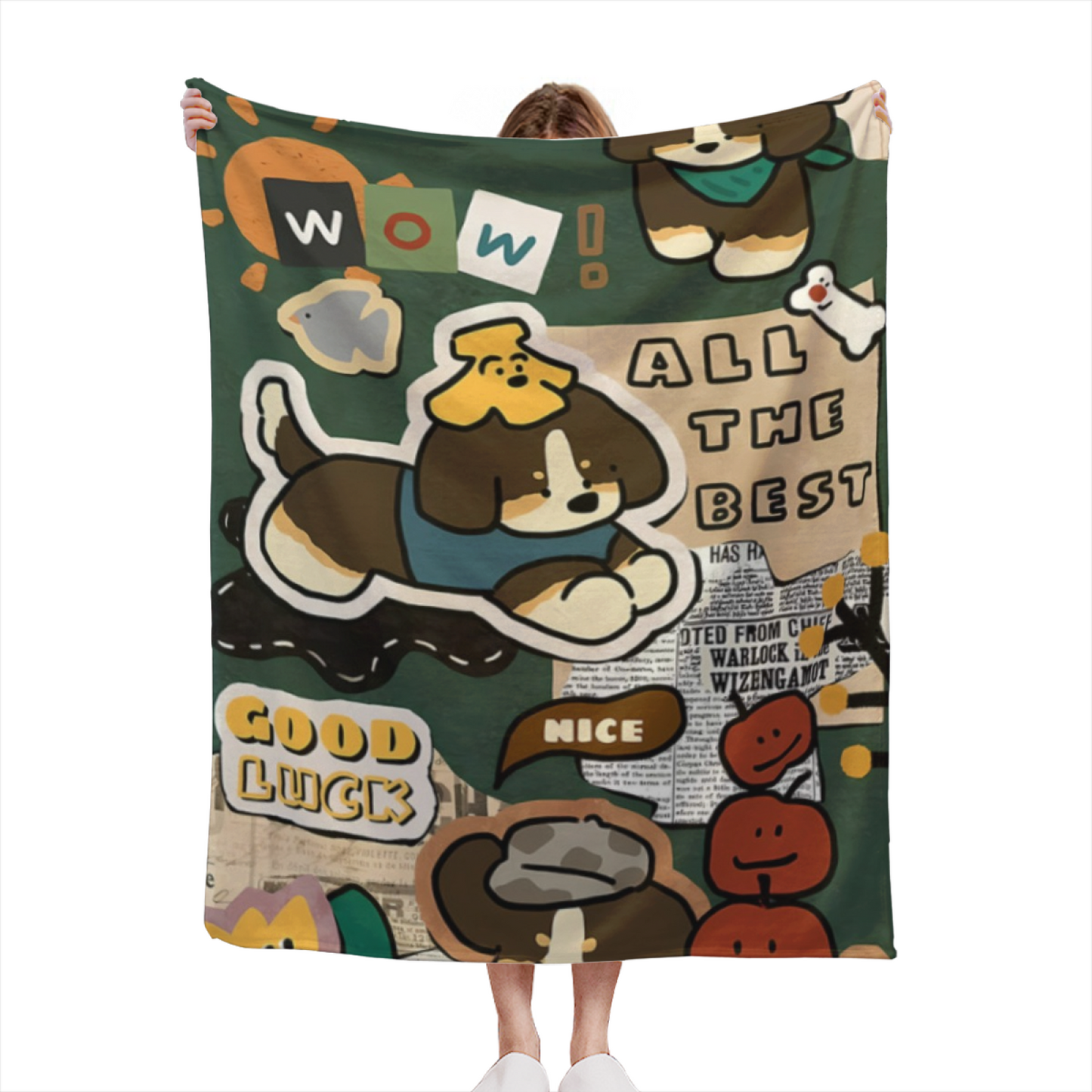 Contemporary Colorful Throw Blanket ¨C Modern Decorative Artistic Design