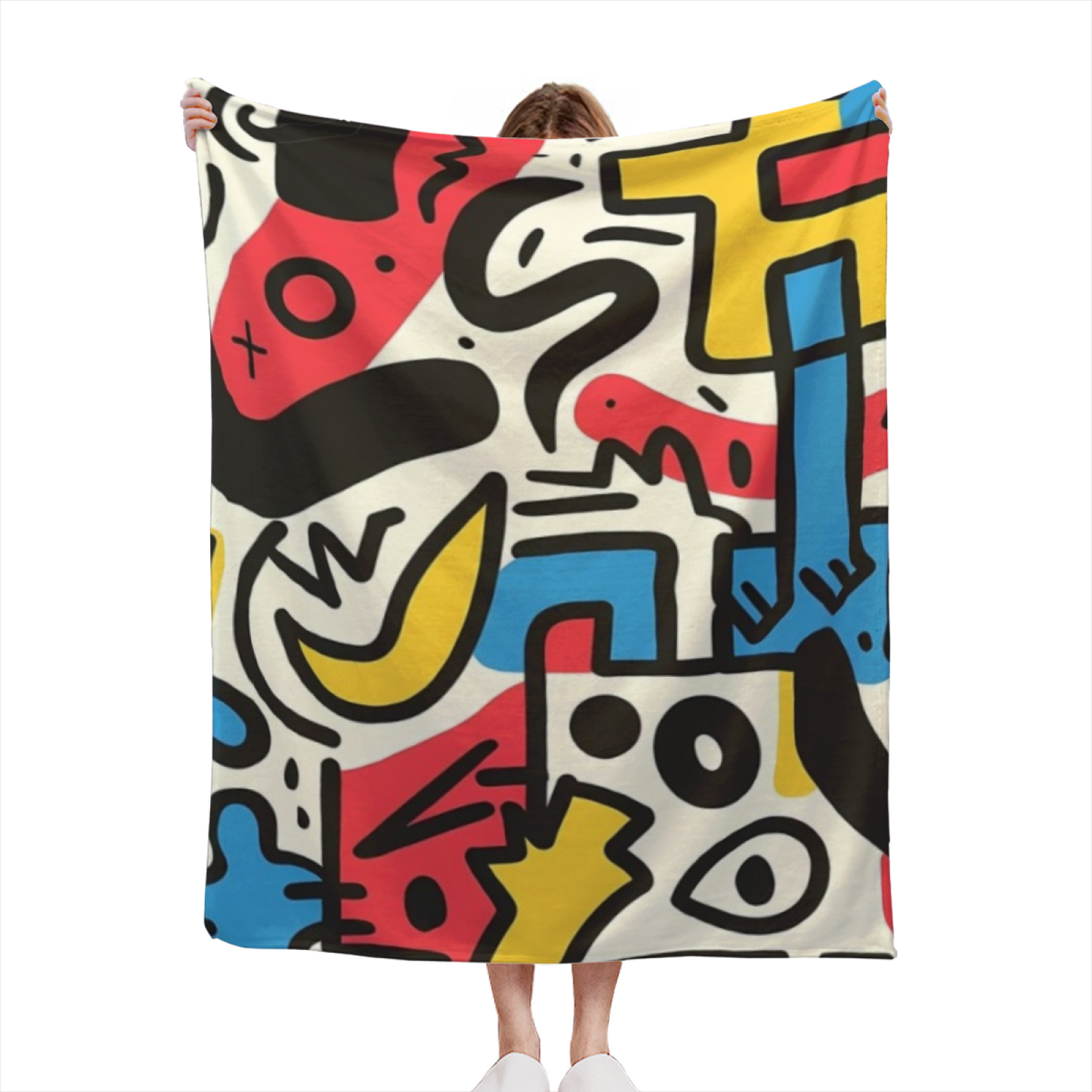 Modern Graphic Throw Blanket ¨C Decorative Printed Cozy Home Blanket