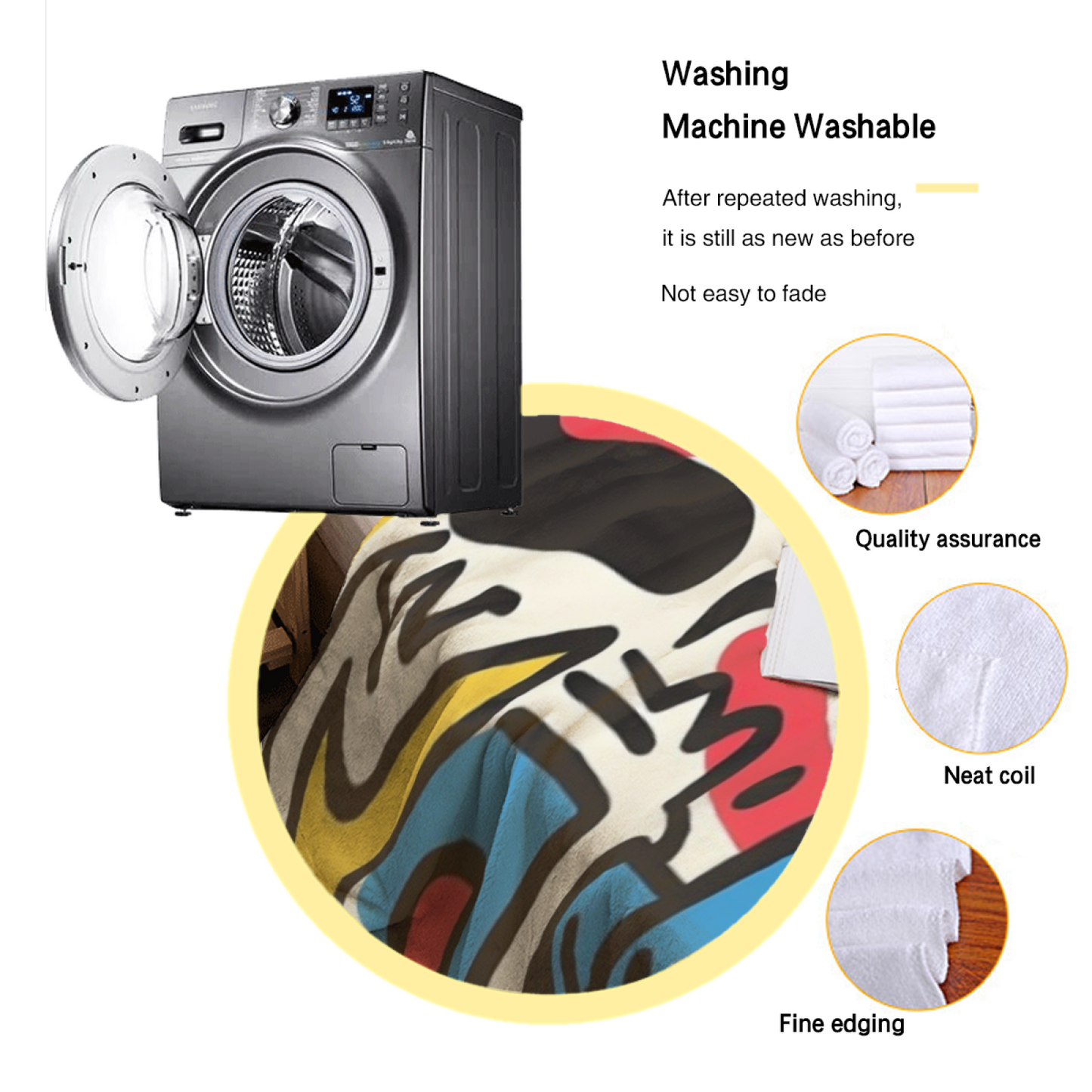 Modern Graphic Throw Blanket ¨C Decorative Printed Cozy Home Blanket
