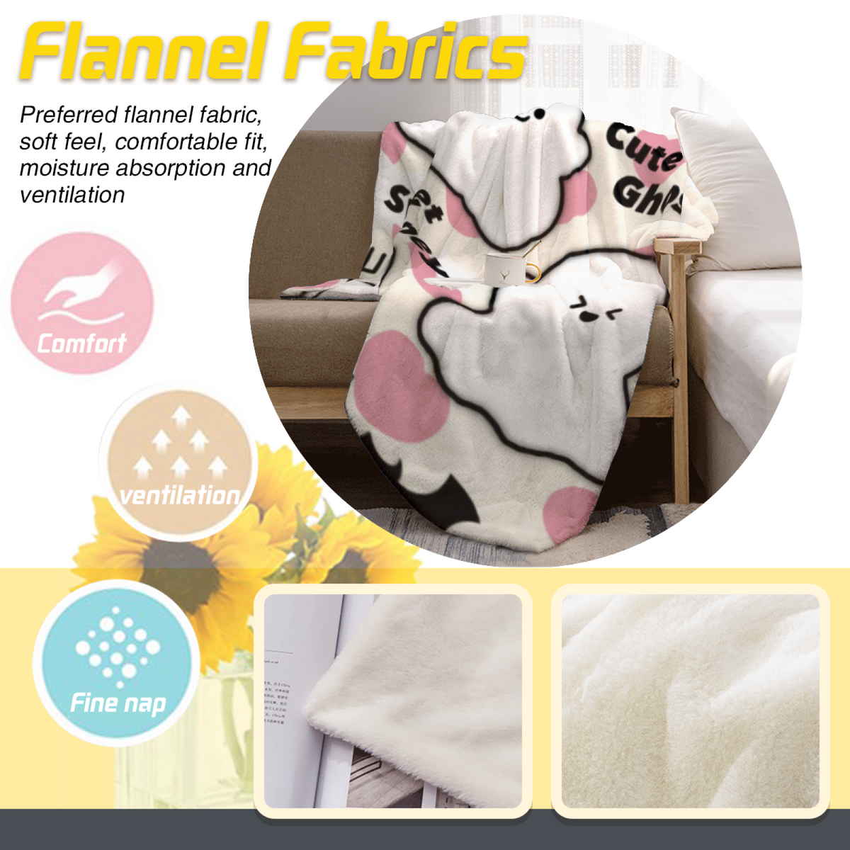Silver Cascade Retro Pattern Plush Flannel Throw