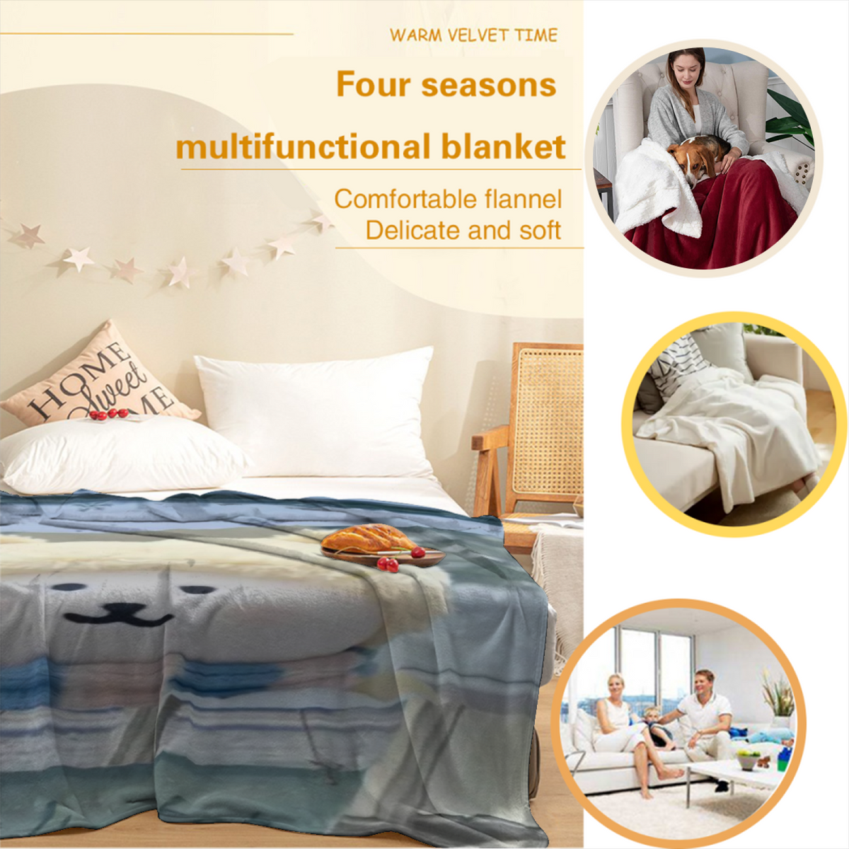 Electric Fable Muted Sage Art Decorative Flannel Blanket