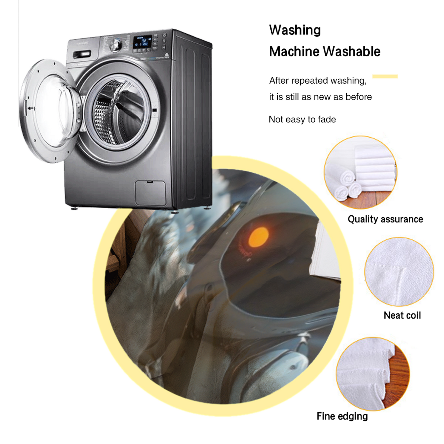 Cute Futuristic Robot Flannel Throw Blanket ¨C Sci-Fi Character in Water