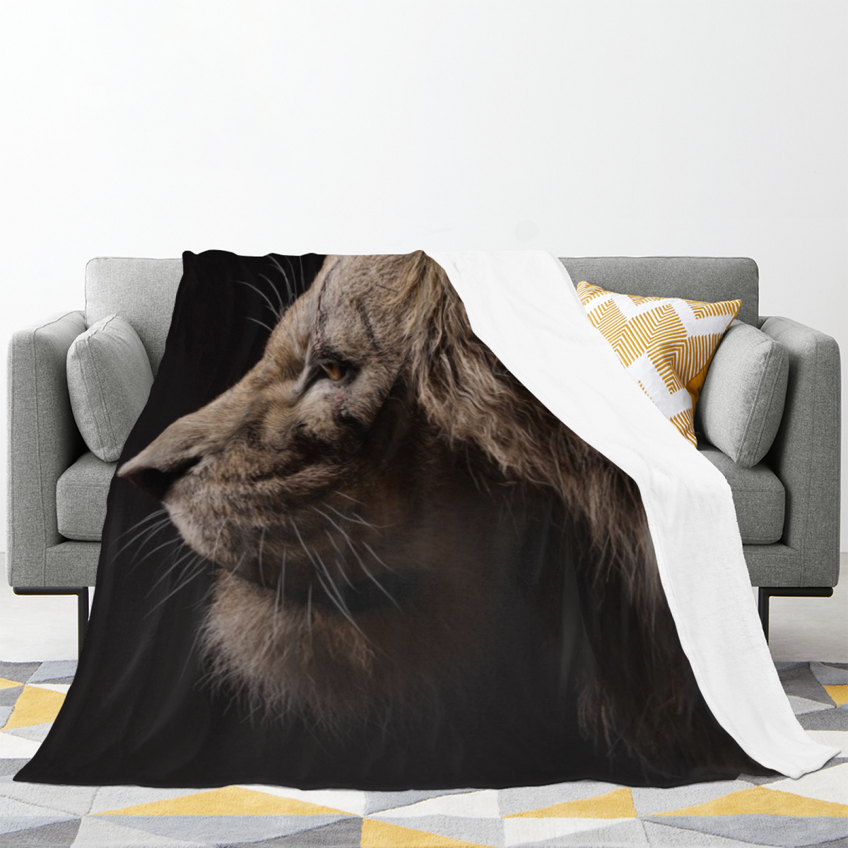 Soft Neutral Terracotta Whimsy Plush Flannel Throw