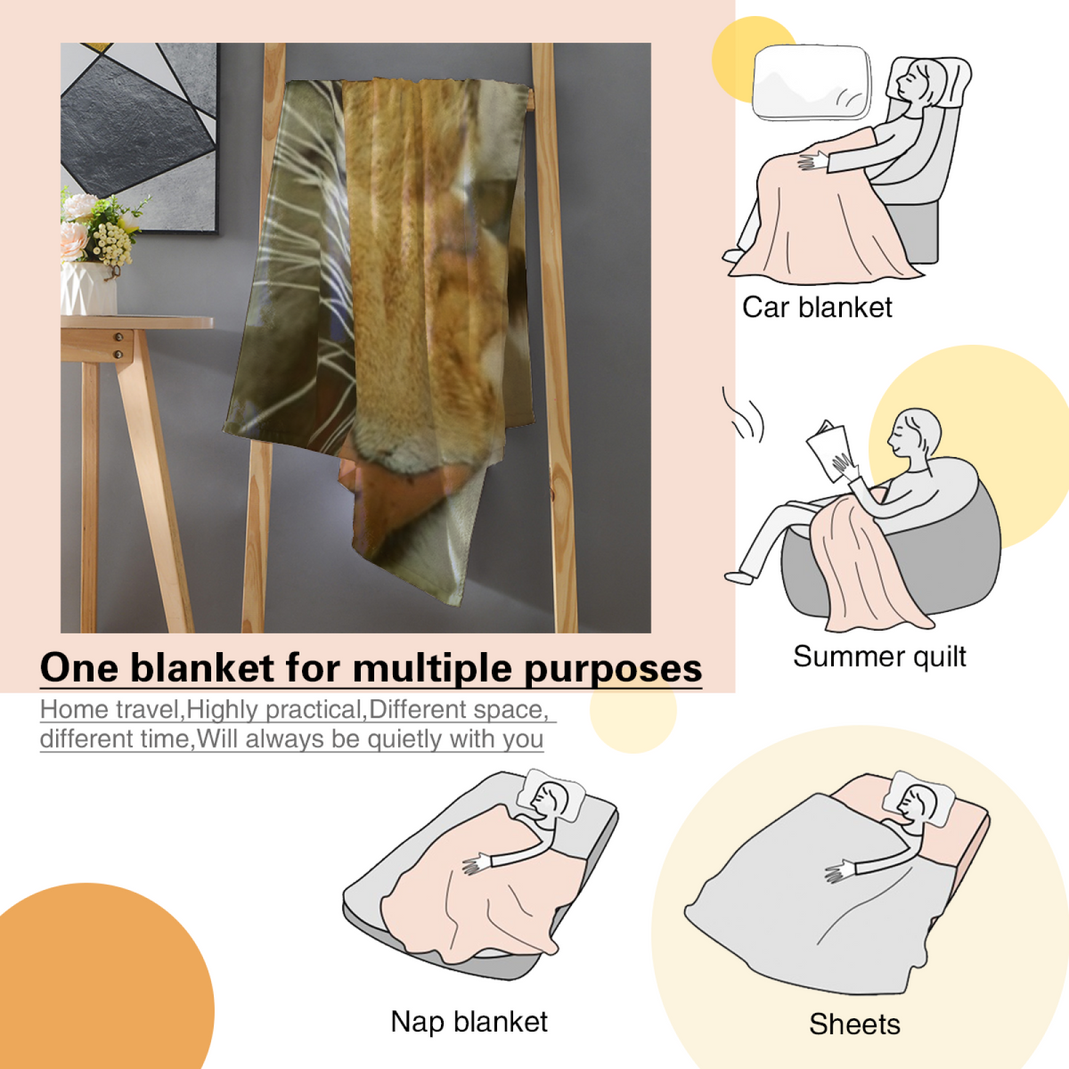 Twilight & Rhapsody Playful Graphic Plush Flannel Throw