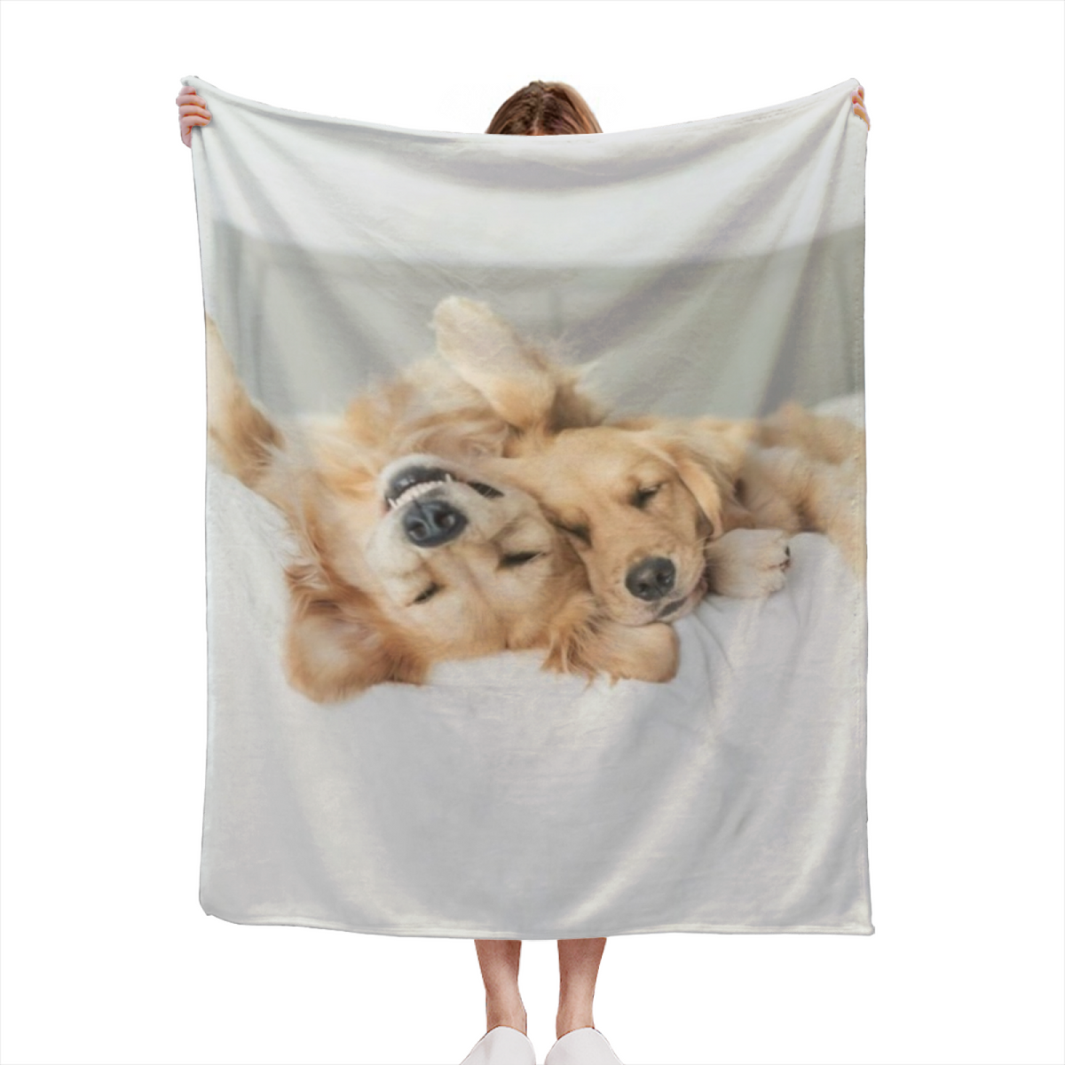 Moonlit Story Ivory Bohemian Cozy Flannel Bed Blanket