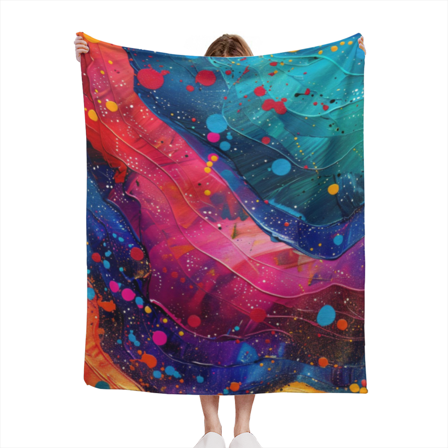 Artistic Graphic Throw Blanket ¨C Contemporary Printed Cozy Blanket