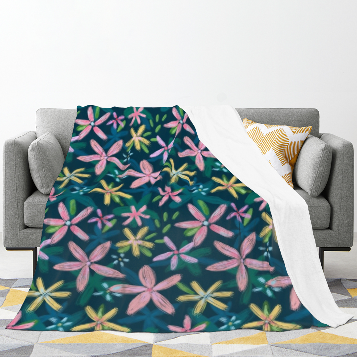 Evergreen Cove Inspired Cozy Flannel Bed Blanket ¨C Soft Neutral Palette