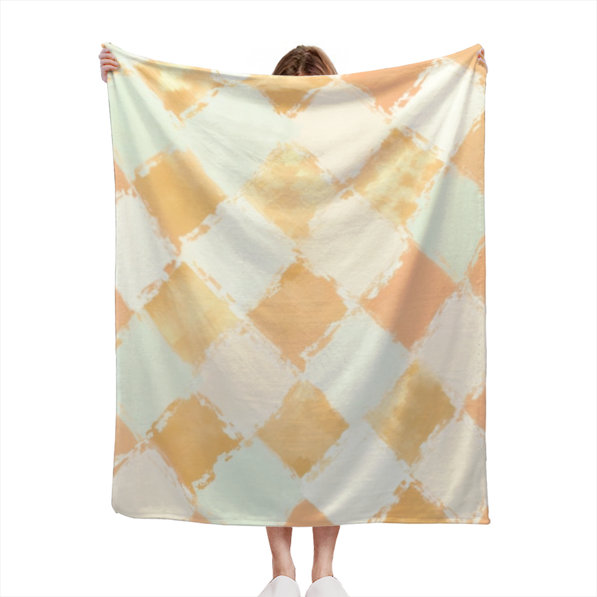 Frosted Arbor Inspired Flannel Sofa Throw ¨C Earthy Neutral Palette