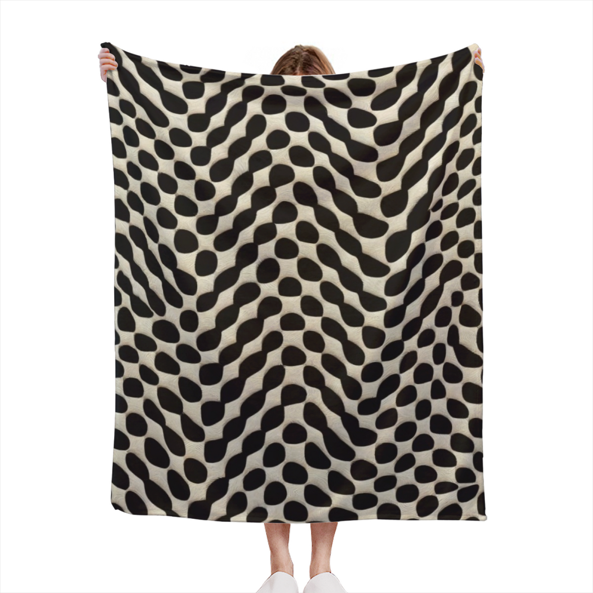 Soft Neutral Whimsical Decor Plush Flannel Throw ¨C Heather Rhapsody Edition
