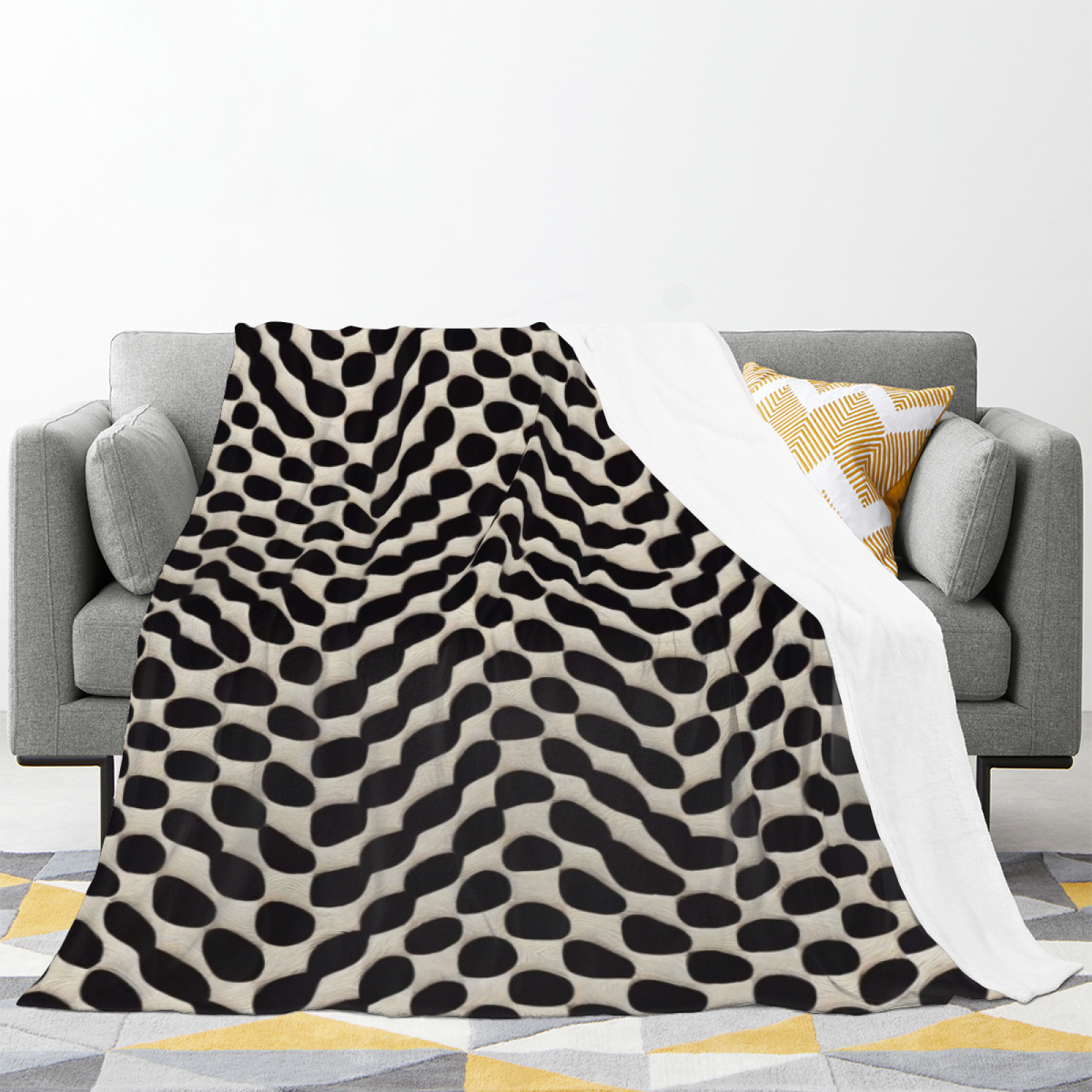 Soft Neutral Whimsical Decor Plush Flannel Throw ¨C Heather Rhapsody Edition