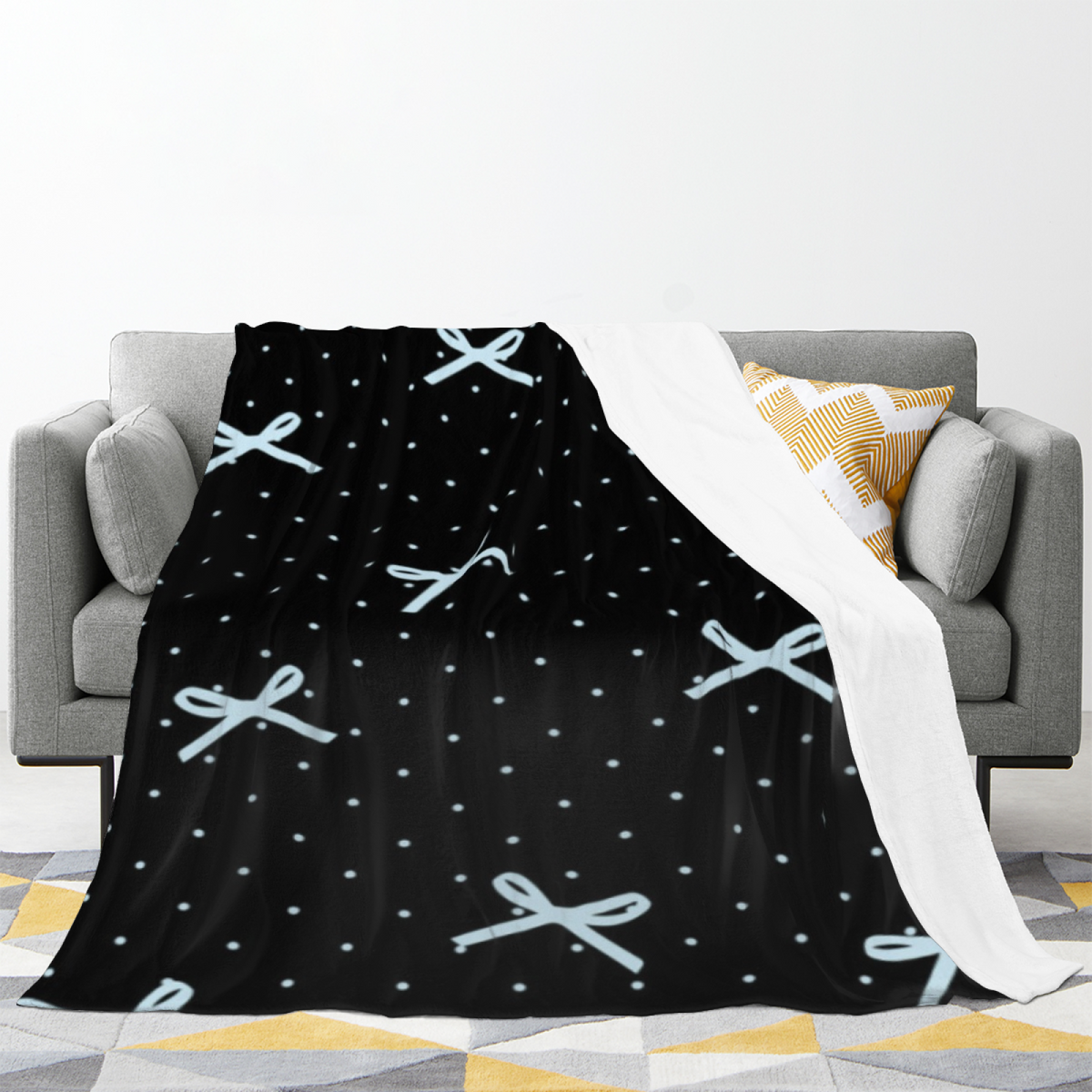 Cedar Meadow Soft Neutral Art Plush Flannel Throw
