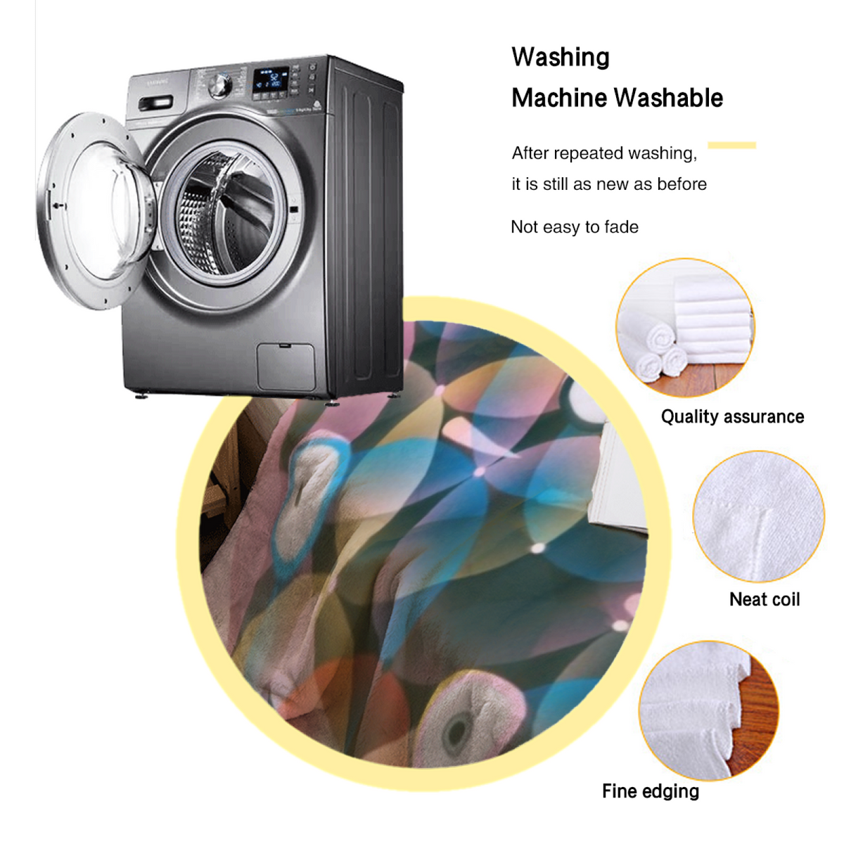 Prismatic Optical Circle Decorative Flannel Blanket