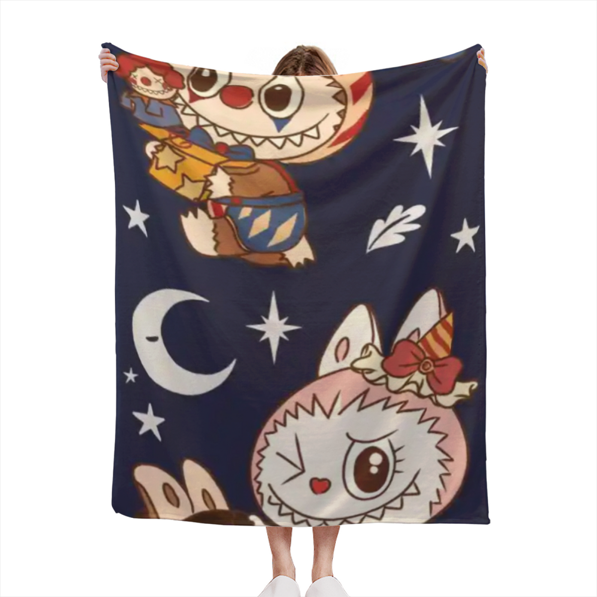 Hazy Carnival Muted Sage Art Decorative Flannel Blanket