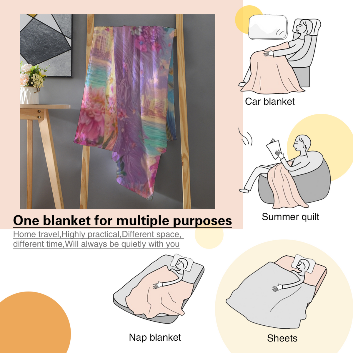 Earthy Neutral Dewdrop Carnival Soft Flannel Blanket ¨C Contemporary Pattern