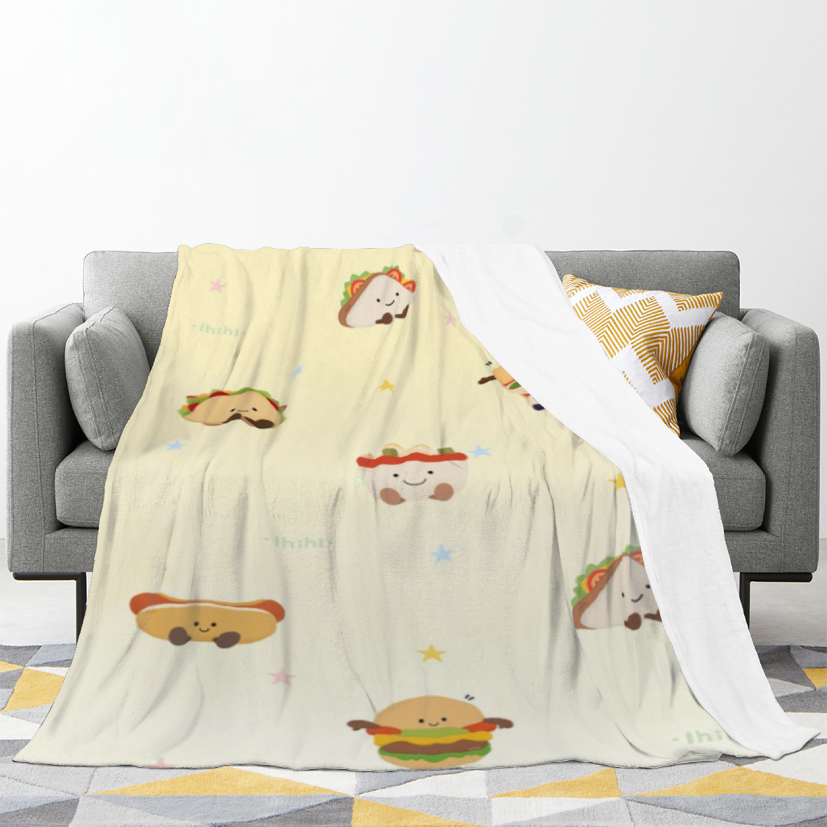 Luminous Solstice Home Accent Lightweight Flannel Throw ¨C Pastel Multicolor