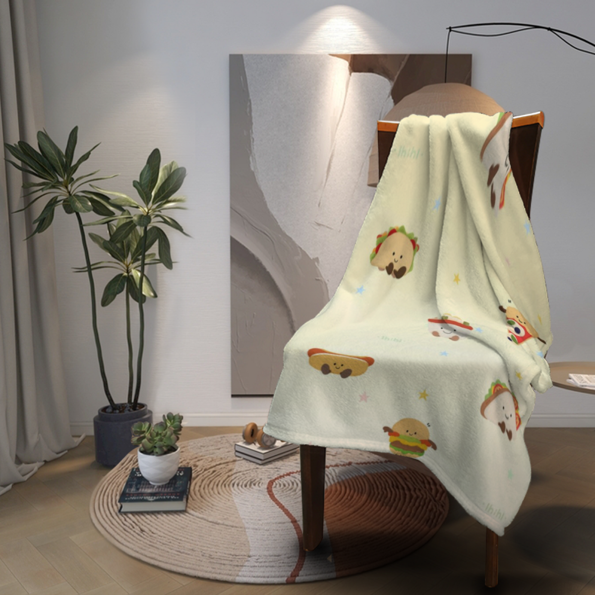 Luminous Solstice Home Accent Lightweight Flannel Throw ¨C Pastel Multicolor