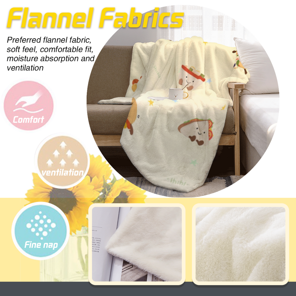 Luminous Solstice Home Accent Lightweight Flannel Throw ¨C Pastel Multicolor