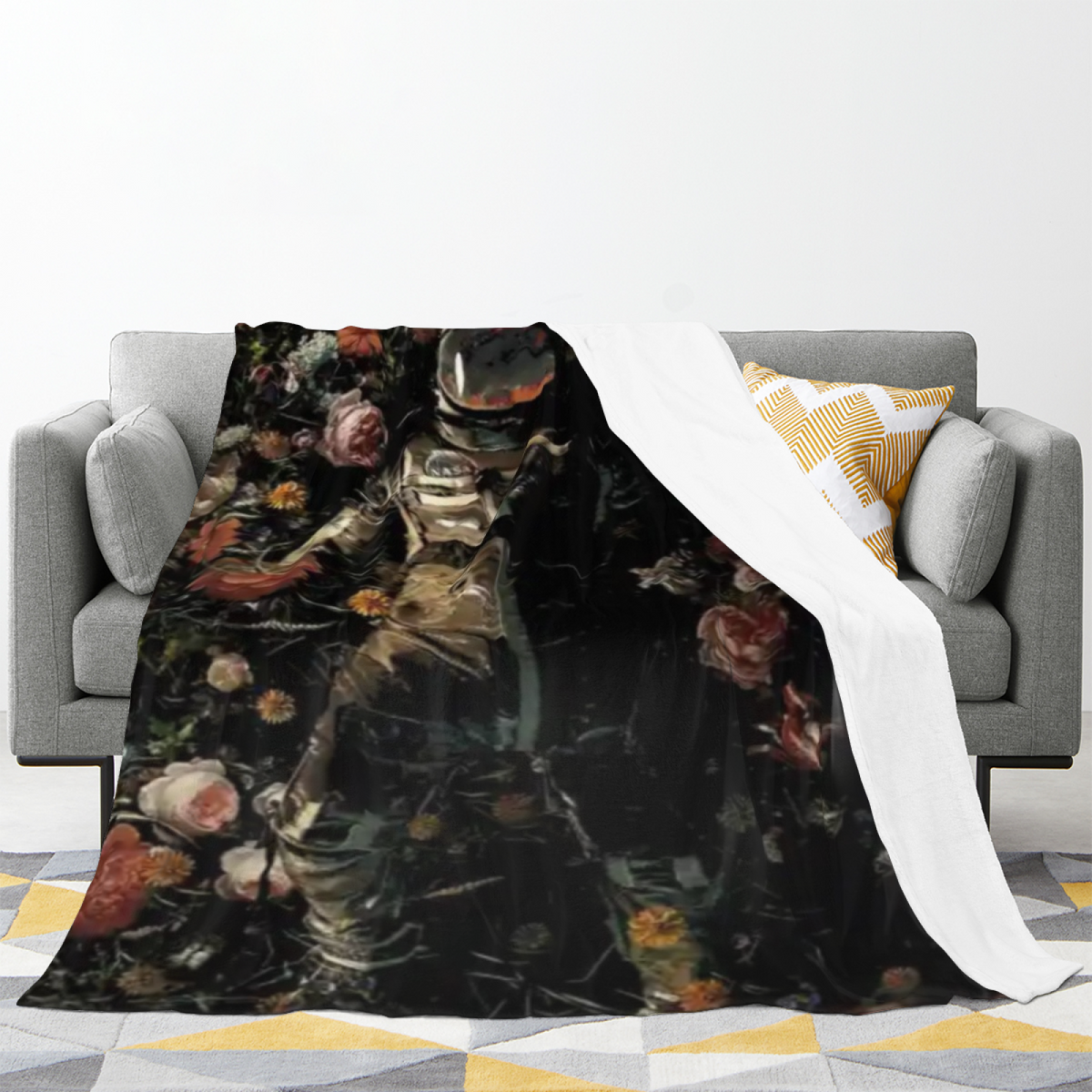Luminous Breeze Pastel Multicolor Modern Art Decorative Flannel Blanket