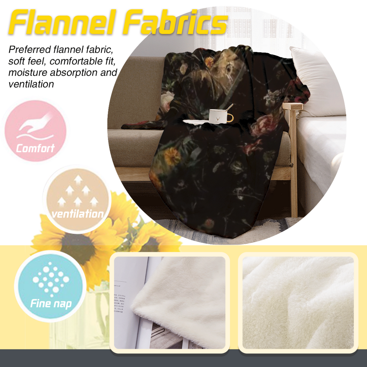 Luminous Breeze Pastel Multicolor Modern Art Decorative Flannel Blanket