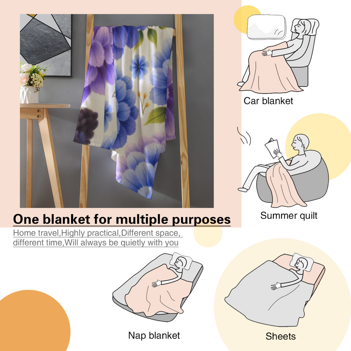 Soft Minimalist All-Season Flannel Blanket ¨C Coastal Grove Collection